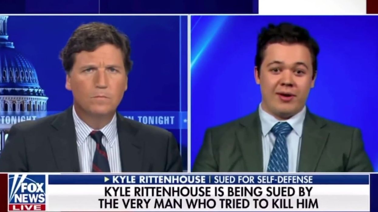 Kyle Rittenhouse seen on Fox News begging for money to fund lawsuit