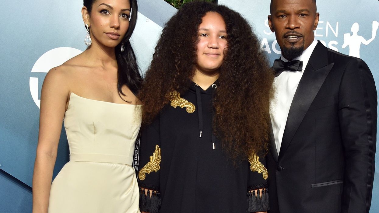 (L-R) Corinne Foxx, Annalise Bishop and Jamie Foxx