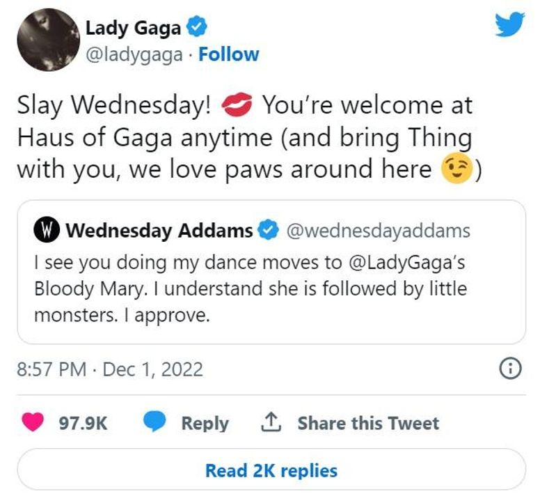 Lady Gaga's 'Bloody Mary' goes viral thanks to Wednesday - despite