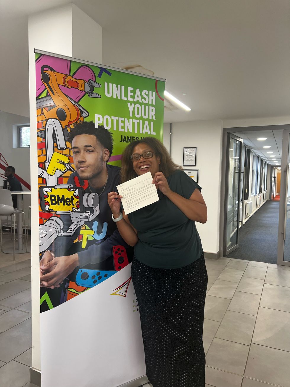 Lady receives GCSE results