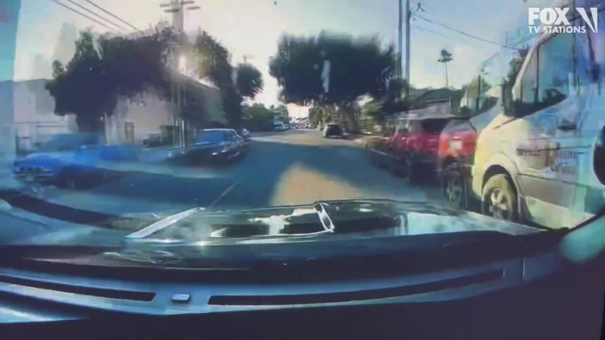 Cop hits fellow officer during high-speed police chase in wild dashcam ...