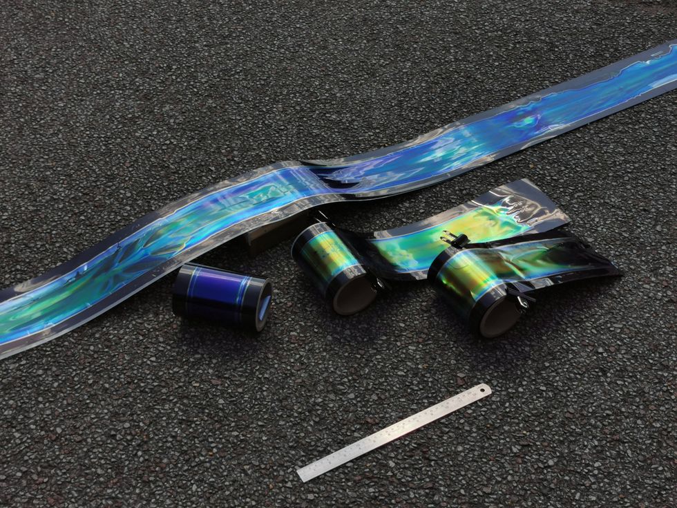 Large-scale samples on substrate (Benjamin Droguet/University of Cambridge/PA)