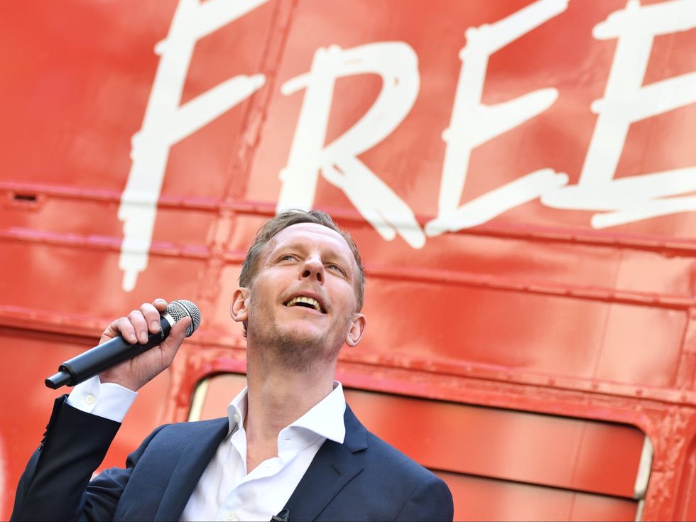 Leader of the Reclaim Party, Laurence Fox