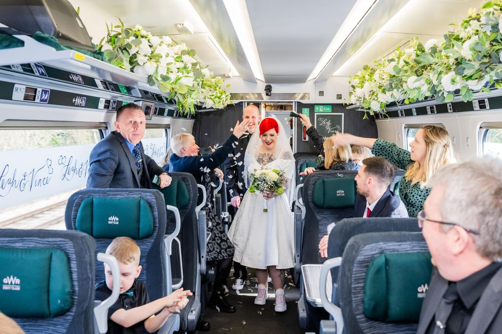 Couple celebrate entire wedding ceremony on train from Paddington to Swansea