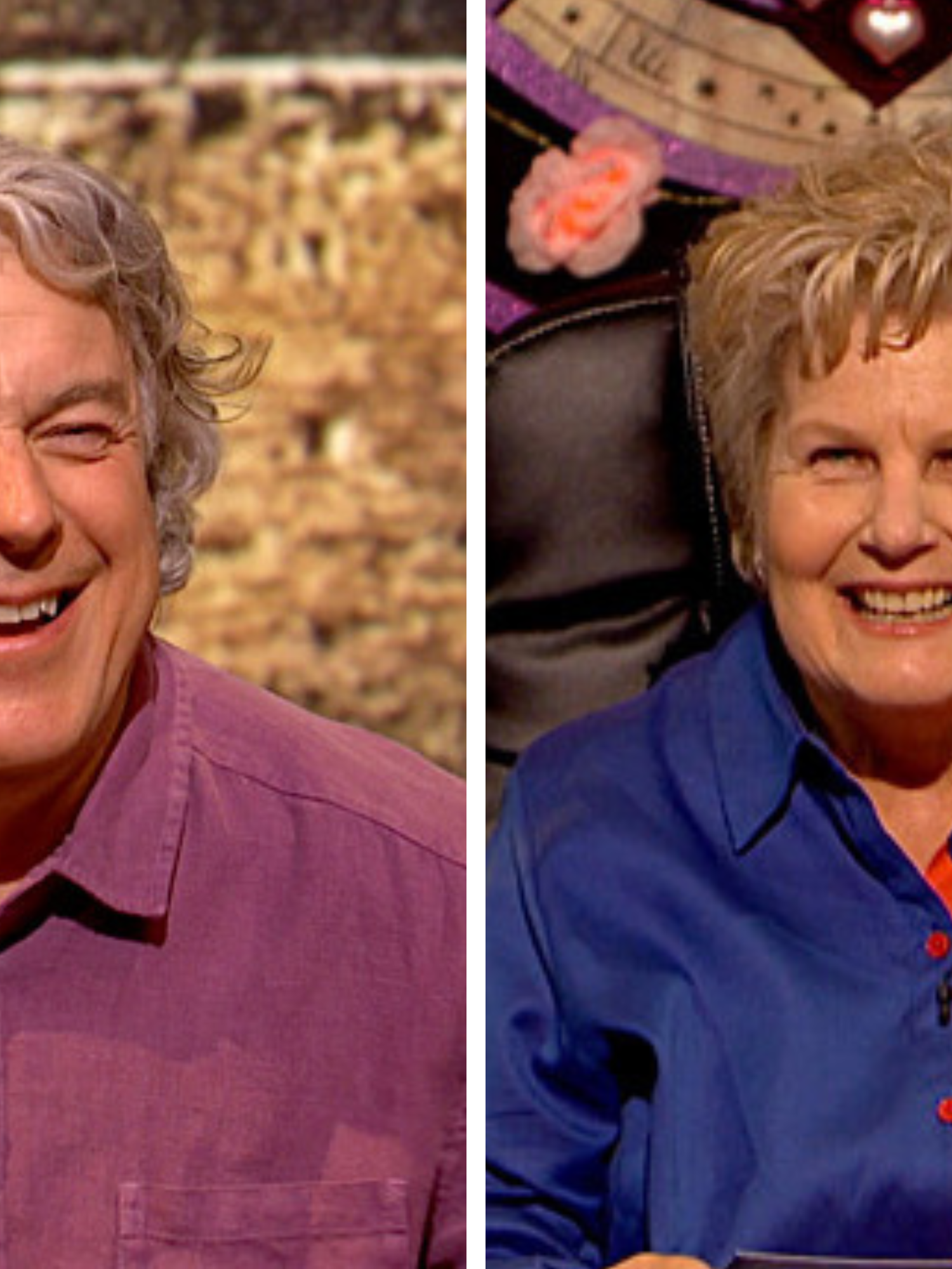 Left, Alan Davies. Right, Sandi Toksvig.