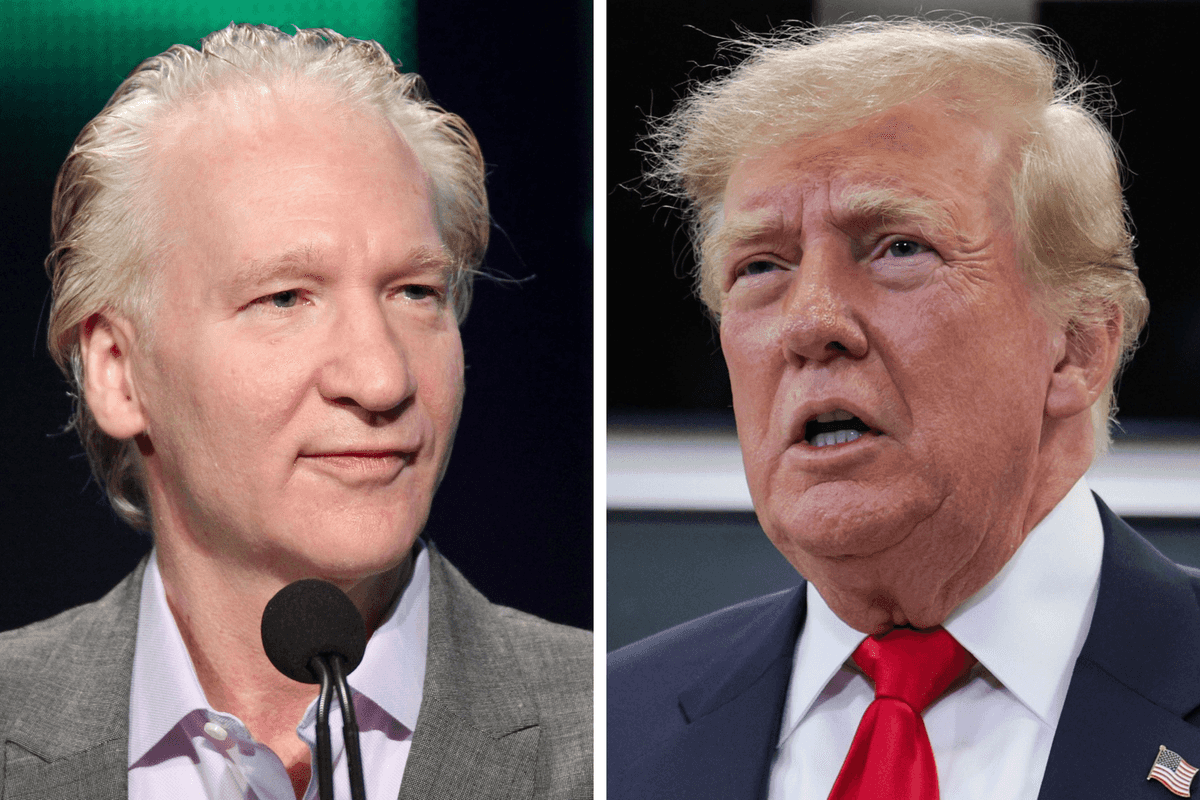 Left, Bill Maher. Right, Donald Trump.