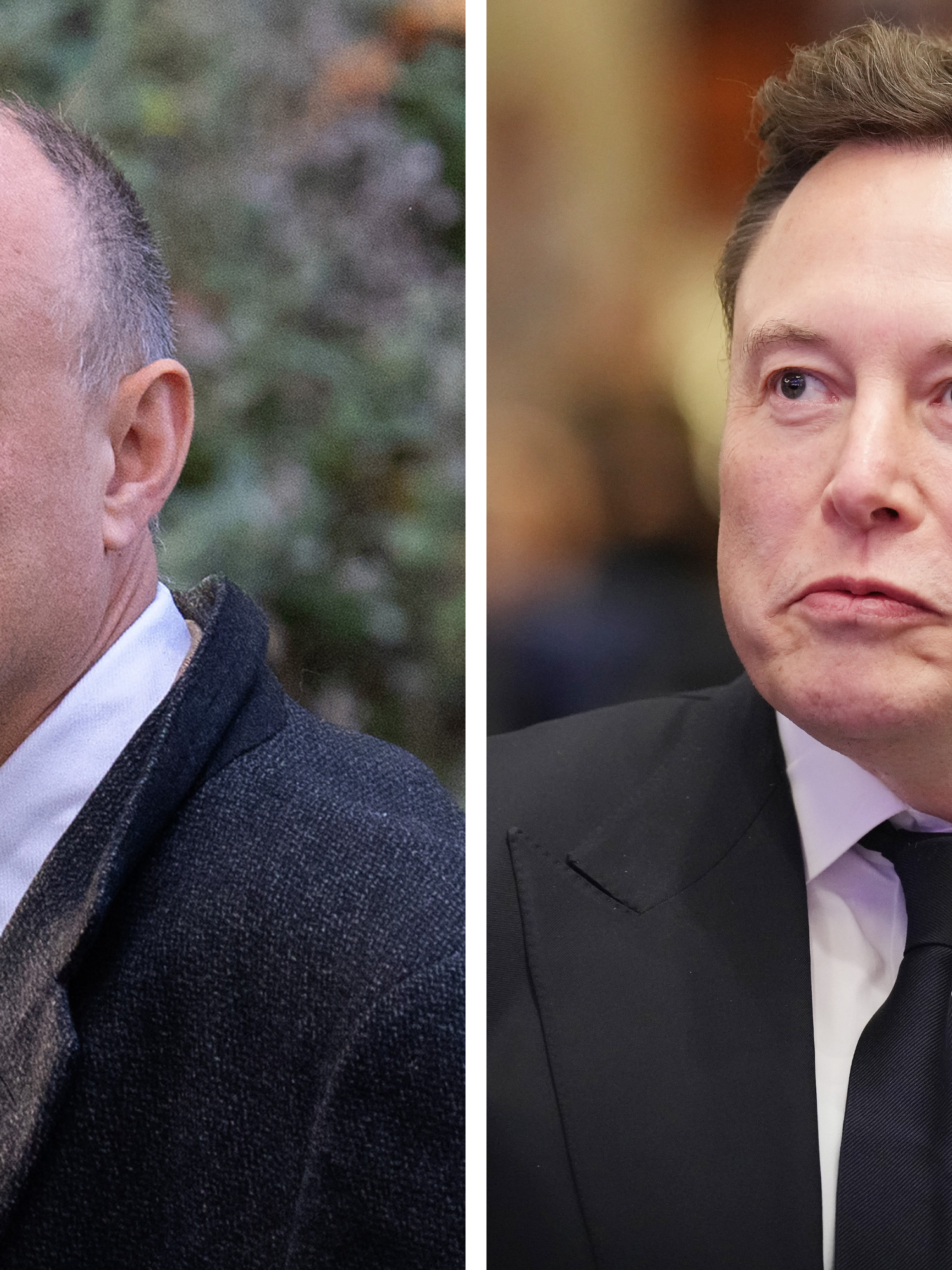 Left, Dominic Cummings. Right, Elon Musk.