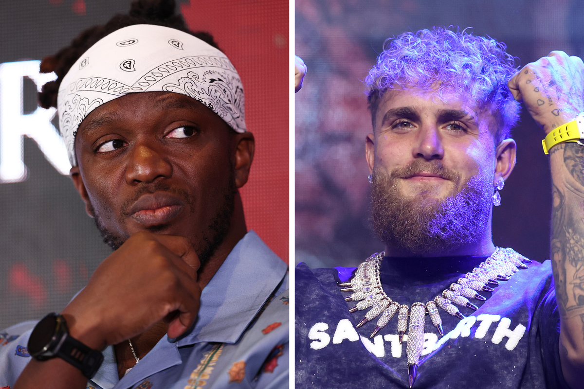 Left, KSI. Right, Jake Paul.