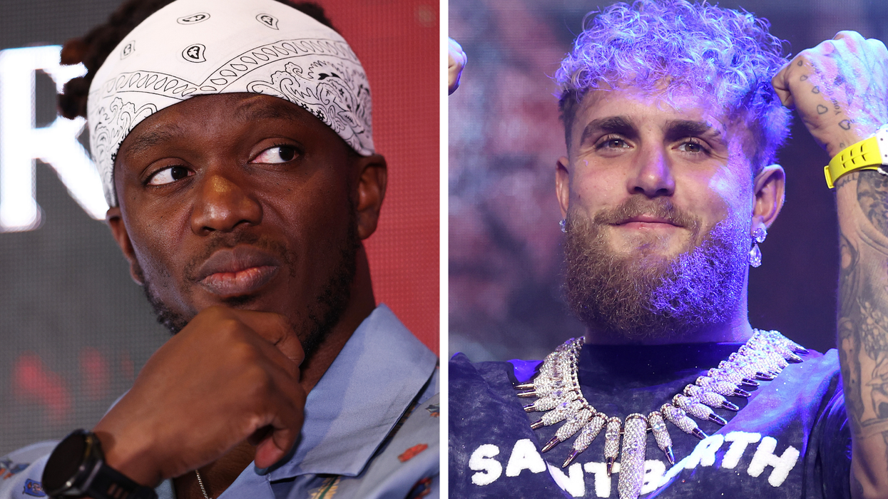 Left, KSI. Right, Jake Paul.