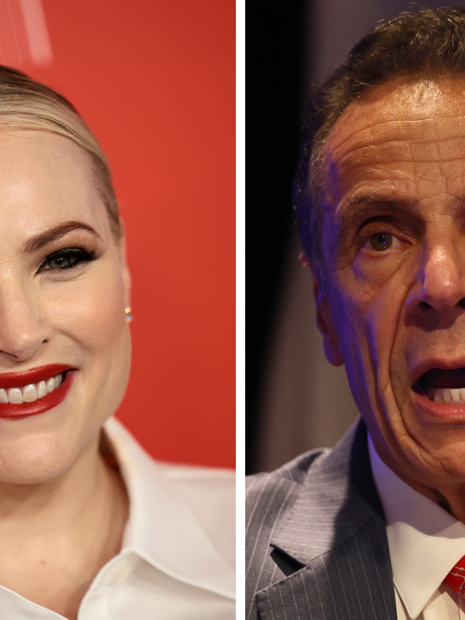 Left, Meghan McCain. Right, Andrew Cuomo.