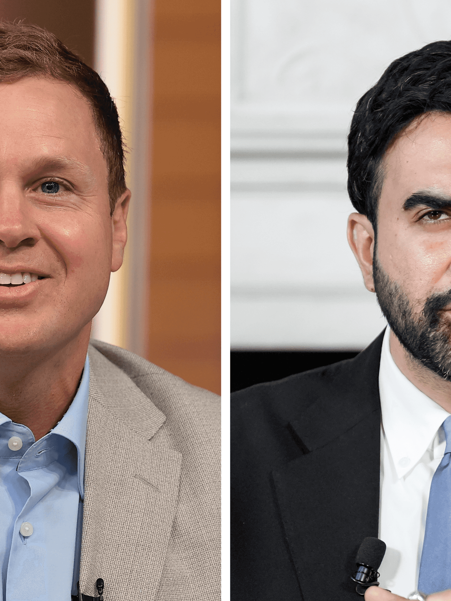 Left, Spencer Pratt. Right, Zohran Mamdani.