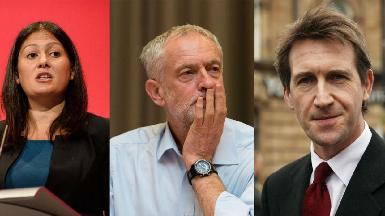 Left to right: Keir Starmer, Lisa Nandy, Jeremy Corbyn, Dan Jarvis, Sadiq Khan.