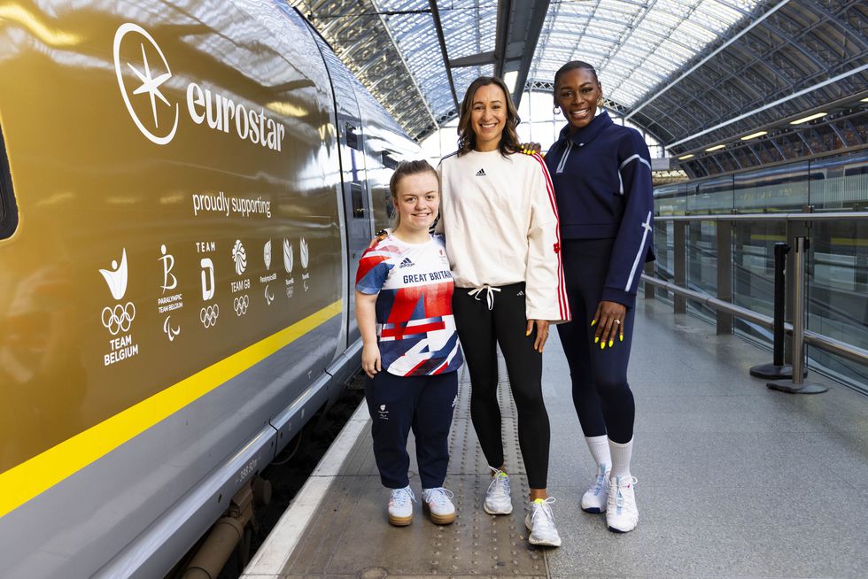 Olympic and Paralympic royalty launch golden Eurostar train for Paris 2024