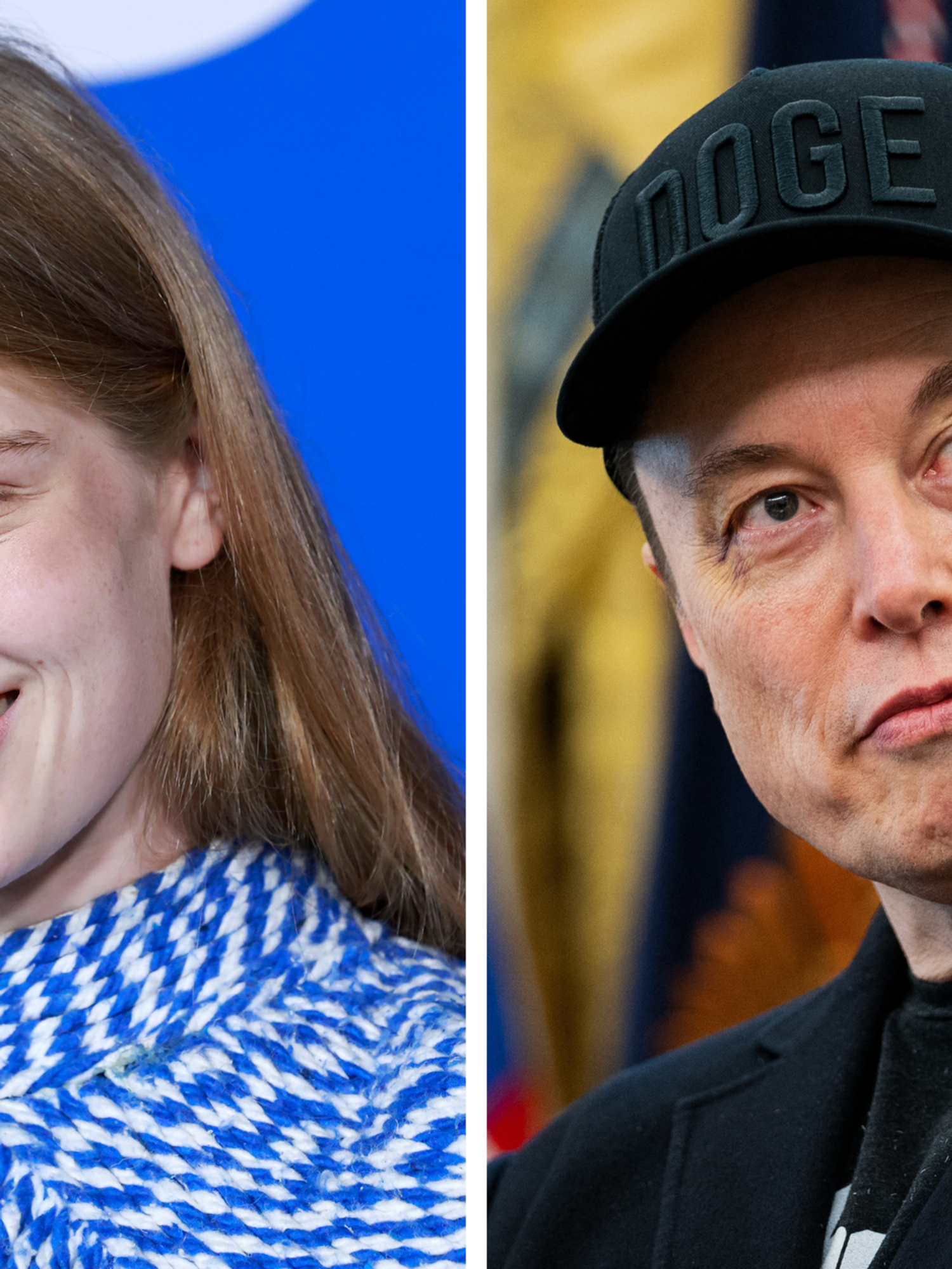 Left, Vivian Jenna Wilson. Right, Elon Musk.
