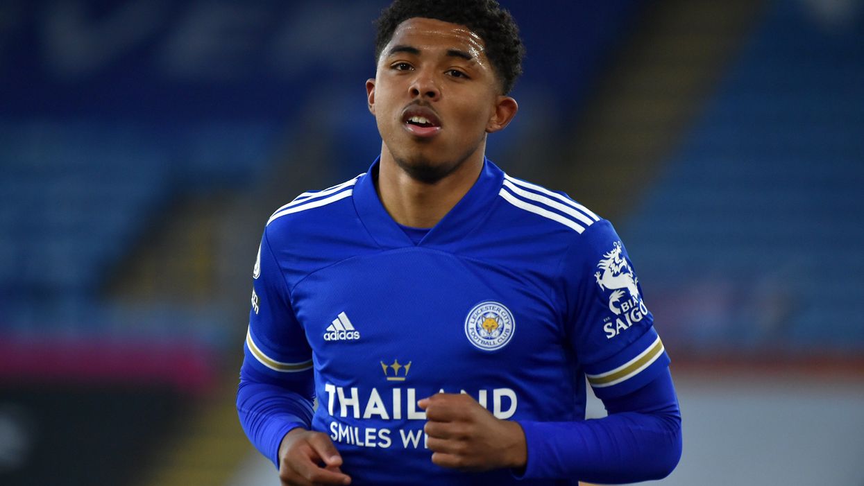 Leicester’s Wesley Fofana during the Premier League match at the King Power Stadium, Leicester. Picture date: Thursday April 22, 2021