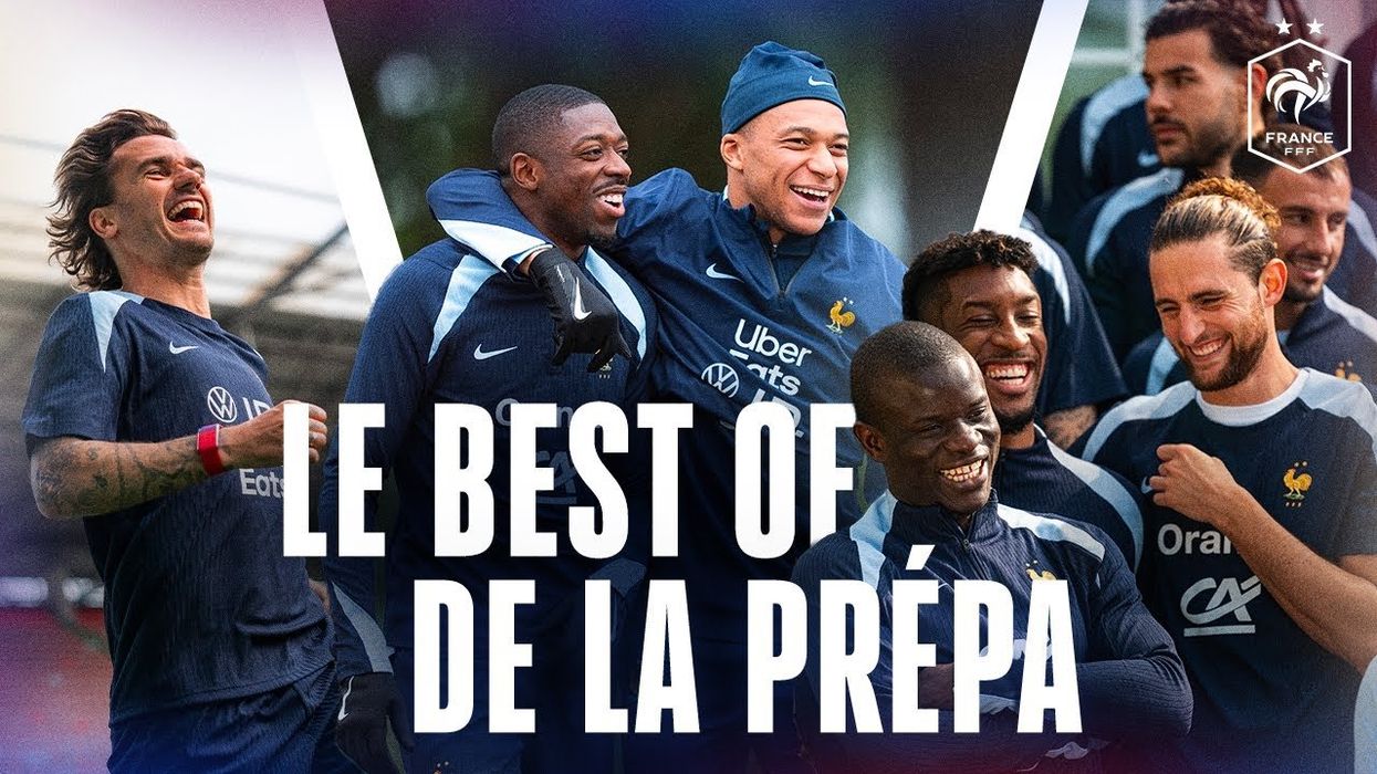 Kylian Mbappe spotted wearing Super Mario Goomba pants in France video