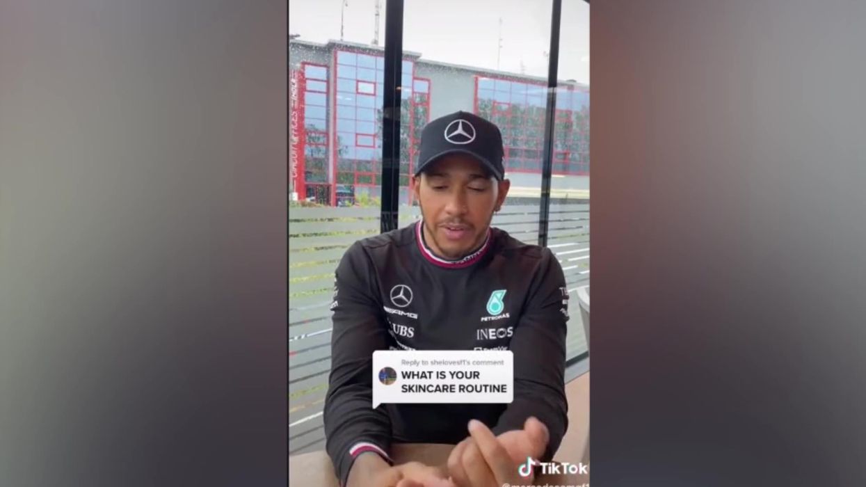 Lewis Hamilton lets fans in on his skincare routine