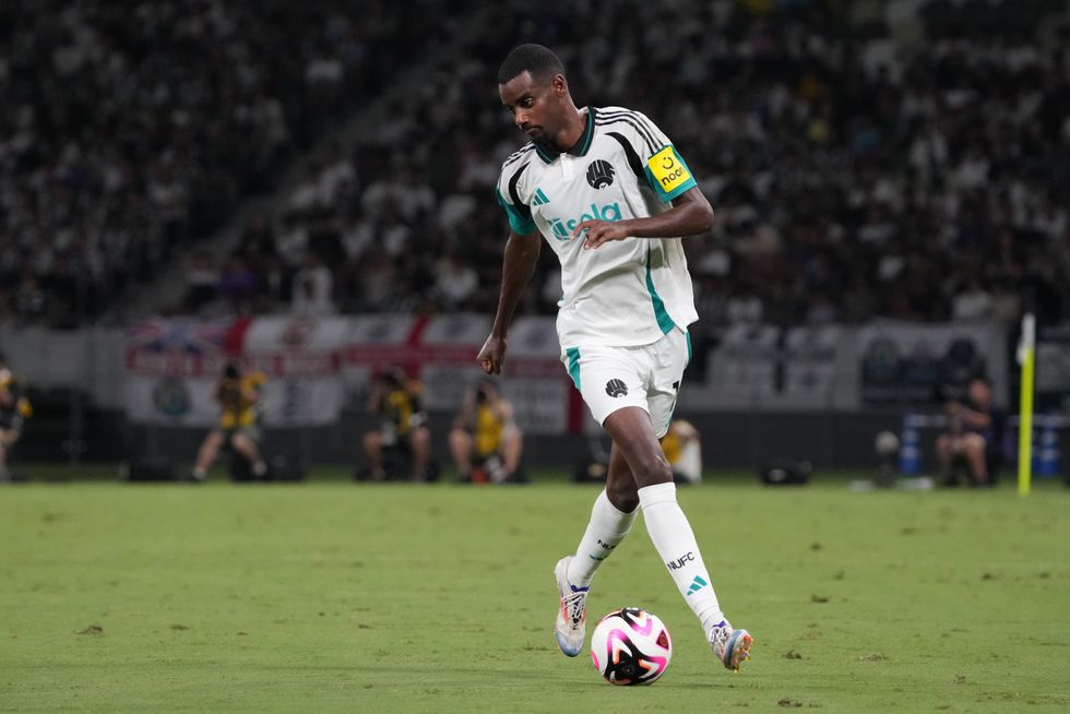 lexander Isak of Newcastle United in action during the J.LEAGUE International Series 2024 powered by docomo match between Yokohama F\u2022Marinos and Newcastle United at Nissan Stadium