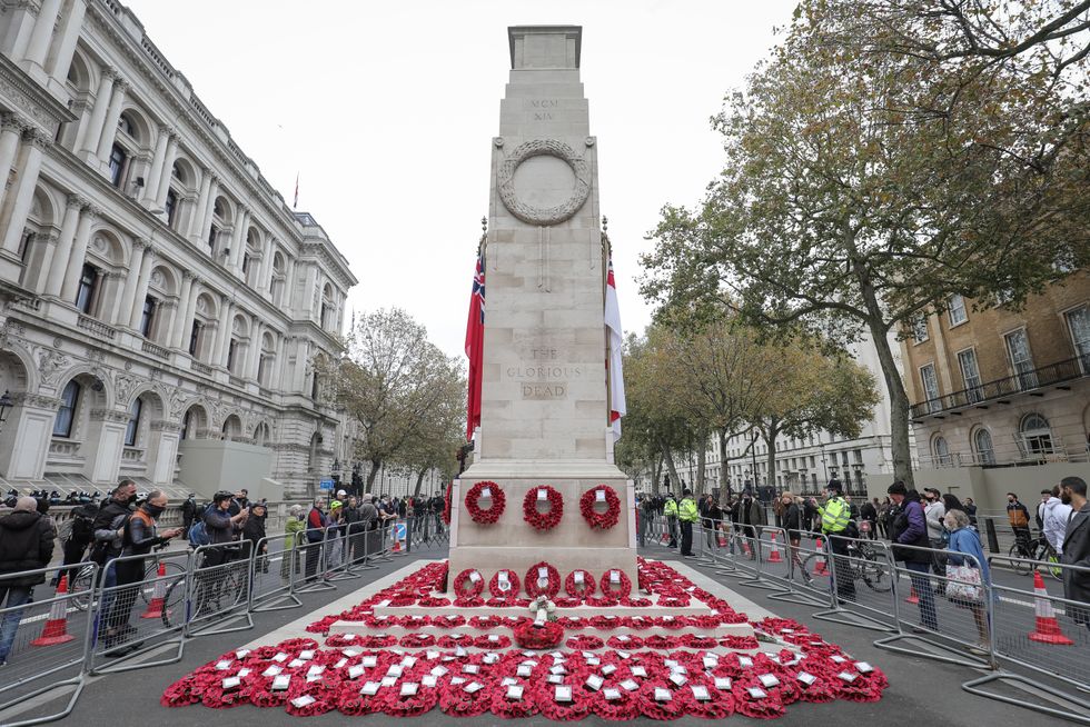 LGBTQ+ veterans have been invited to the Cenotaph event for the first time (Aaron Chown/PA)