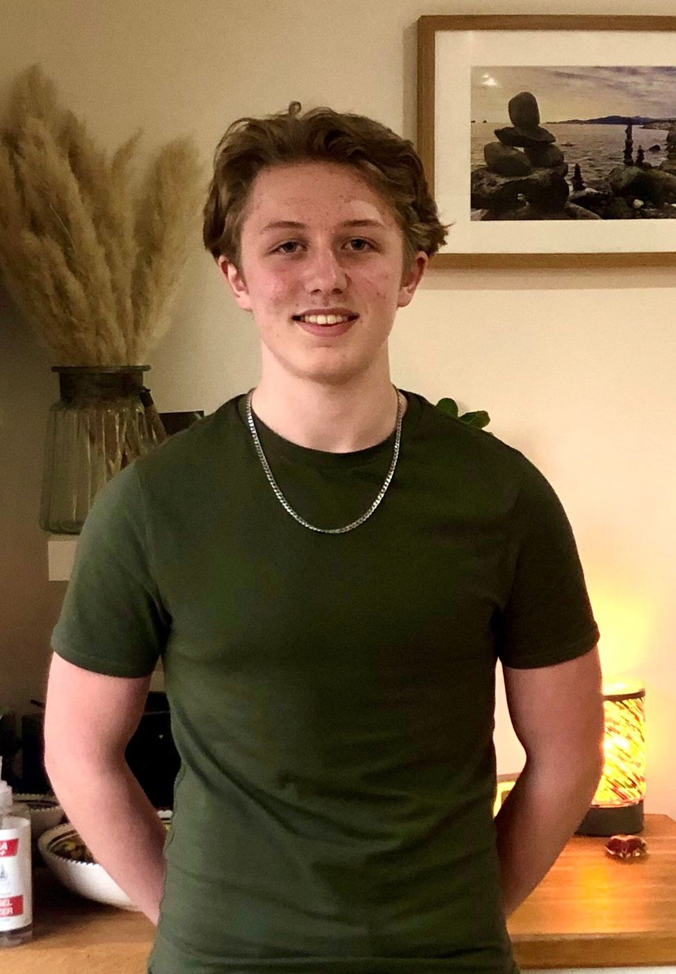 Liam Apps has been credited with saving an elderly customer\u2019s life after spotting a pile of untouched deliveries outside her door (Katie Pollitt/PA)