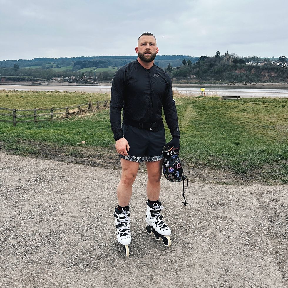Liam Chennells, 33, from Tring, Hertfordshire, will be inline skating the 500 mile journey from Edinburgh to London