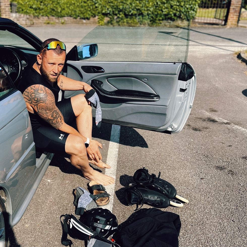 Liam Chennells, 33, from Tring, Hertfordshire, will be inline skating the 500 mile journey from Edinburgh to London