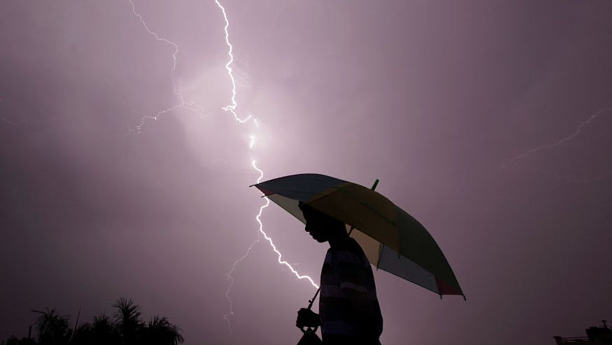 <p>Lightning strikes kill around 2,000 people in India  every year</p>
