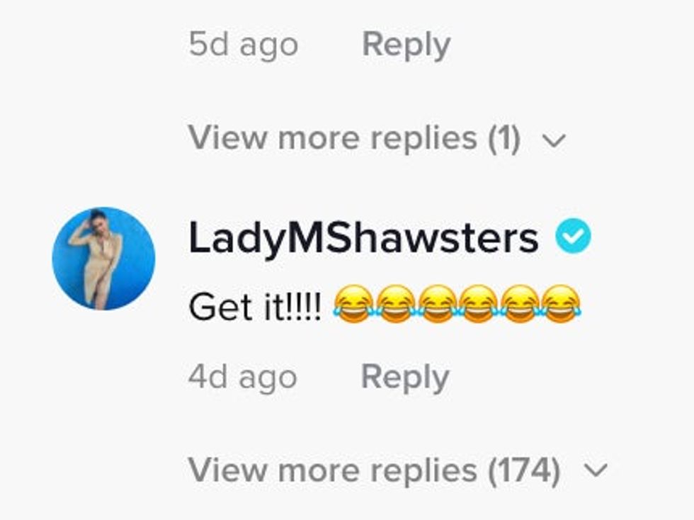 Lindsey Shaw commenting under Devon Werkheiser\u2019s post doing a viral TikTok dance by Black creators.