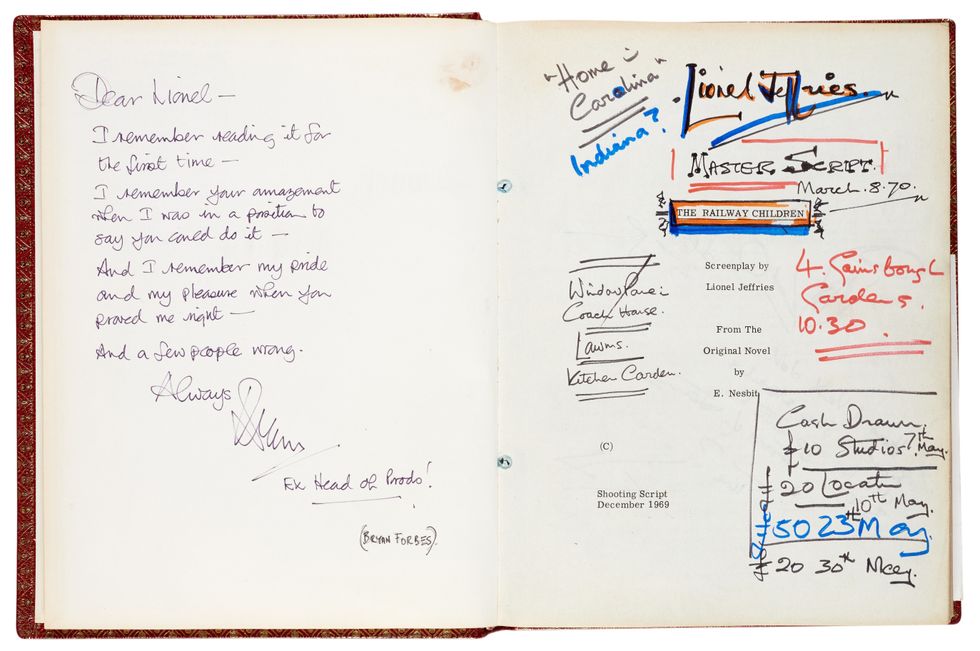 Lionel Jeffries Shooting script as director of \u2018The Railway Children