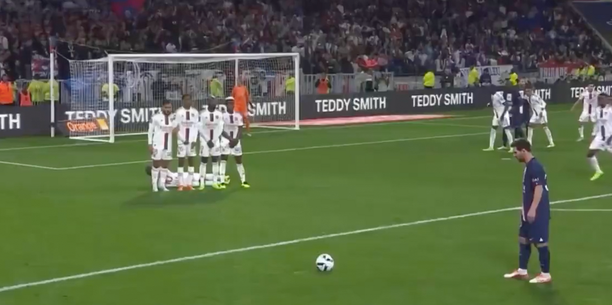 messi free kick all