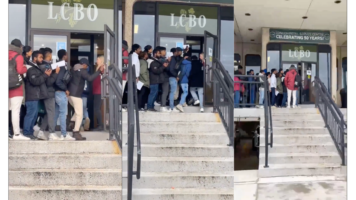 Liquor store job queue footage sparks debate