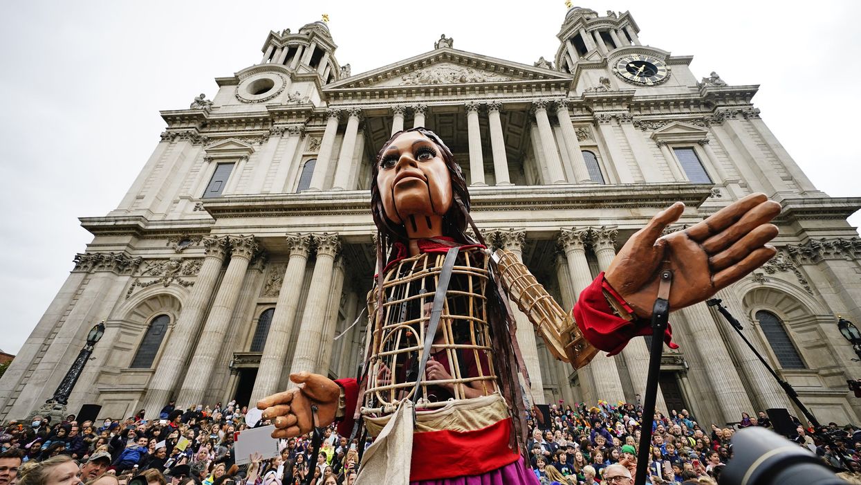 Little Amal puppet walk (Aaron Chown/PA)