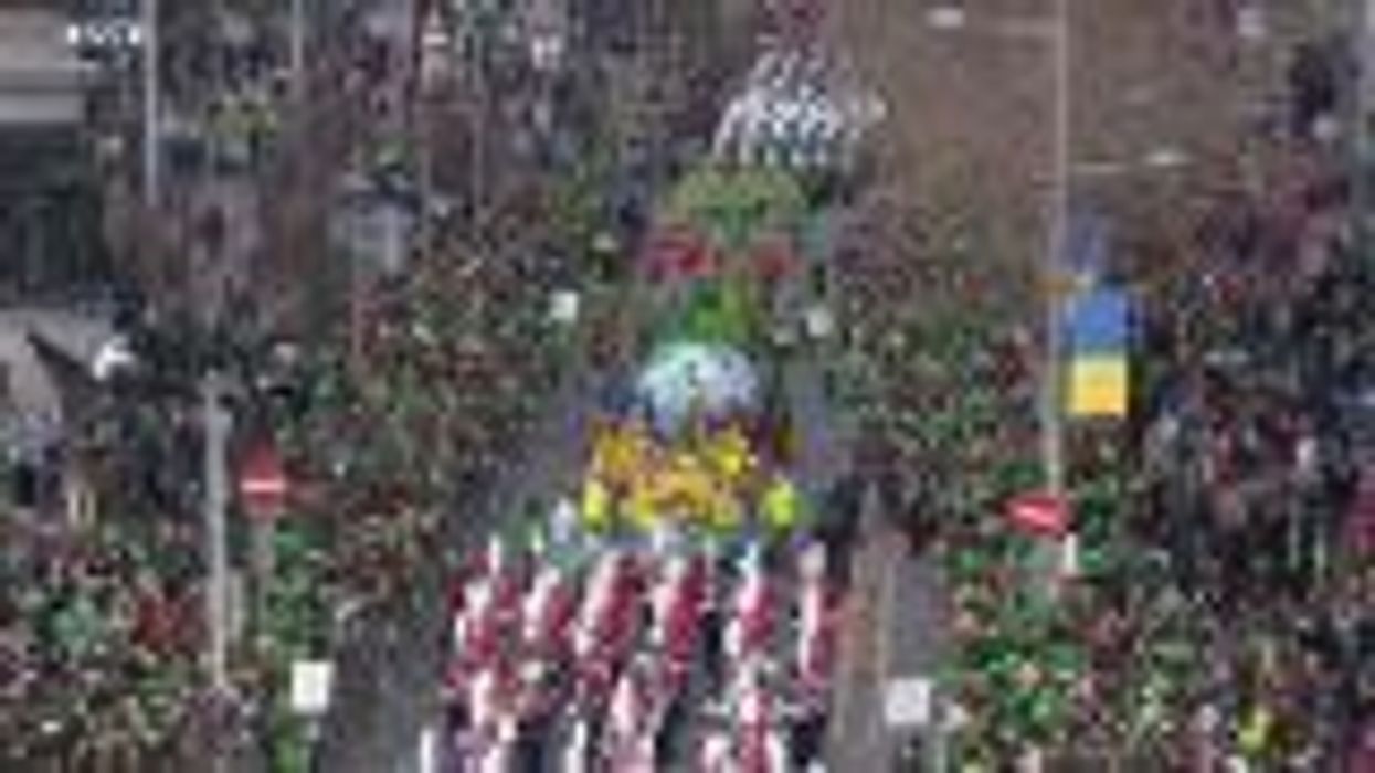 Chaos after man hurls wheelie bin at Twelfth of July parade in Northern Ireland