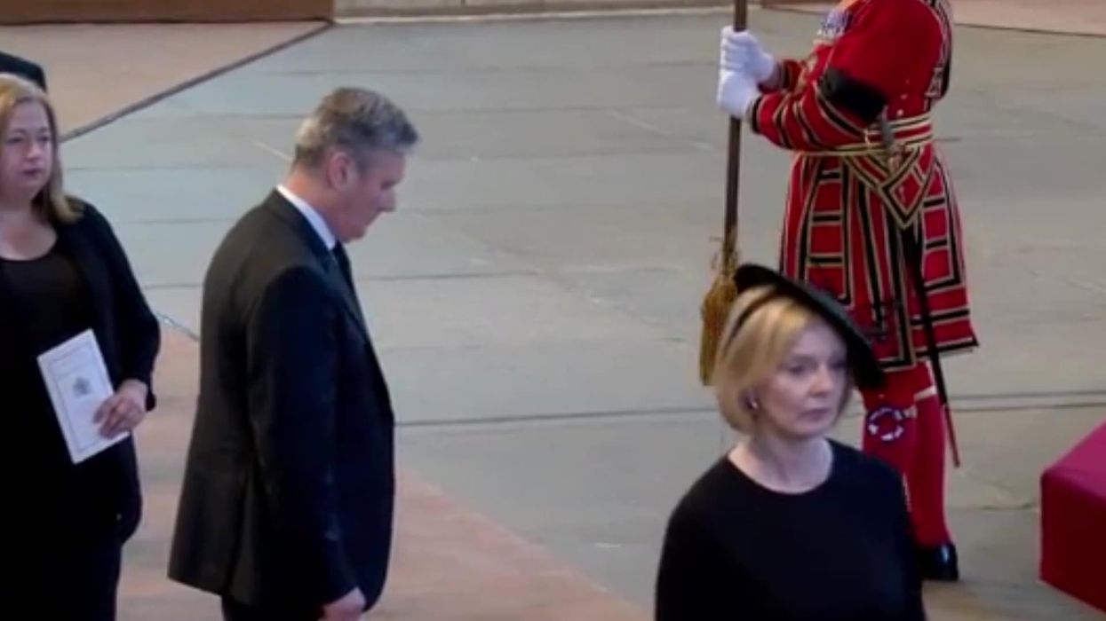 Liz Truss and Keir Starmer queuing to see the Queen has become an instant meme