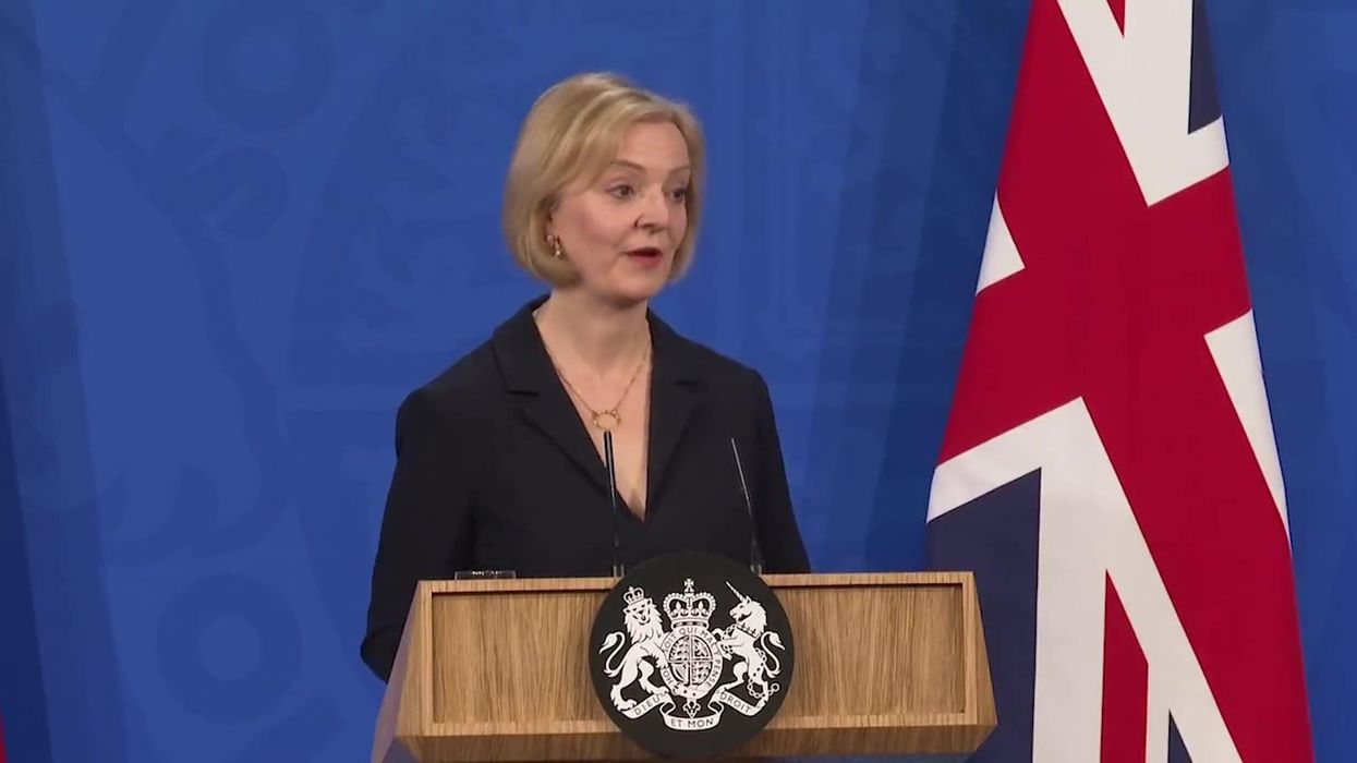 Liz Truss heckled as she leaves stage following statement