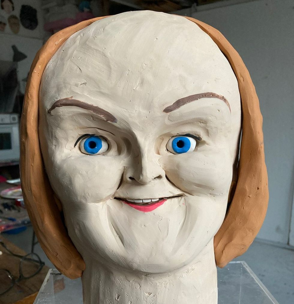 Sculpture of Liz Truss with forehead which ‘stands out’ has people in hysterics