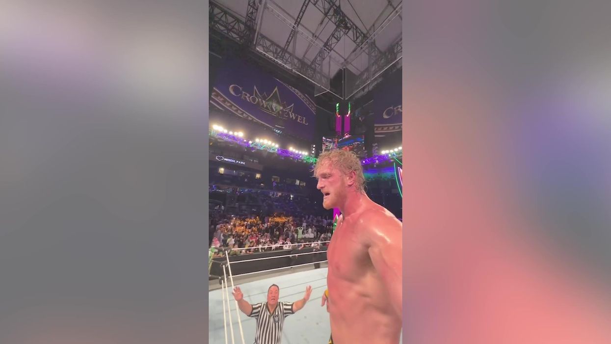 Logan Paul records himself performing 'insane' wrestling move at WWE Crown Jewel