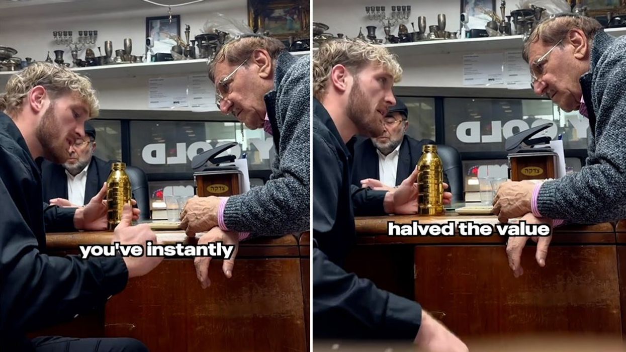 Logan Paul left gobsmacked by pawnbroker's valuation for $500k gold Prime bottle