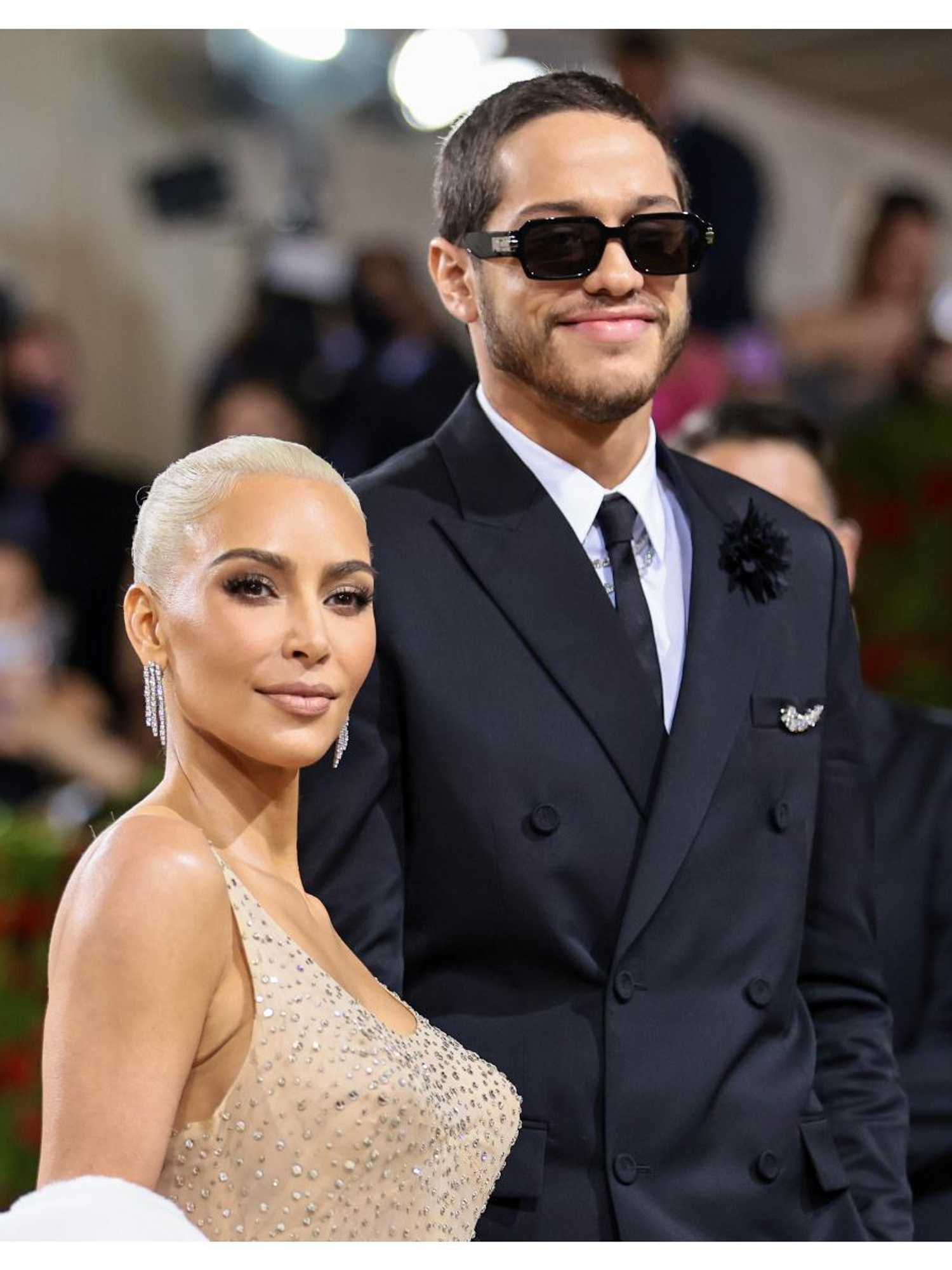 Kim Kardashian mocked for staring at herself while kissing Pete Davidson