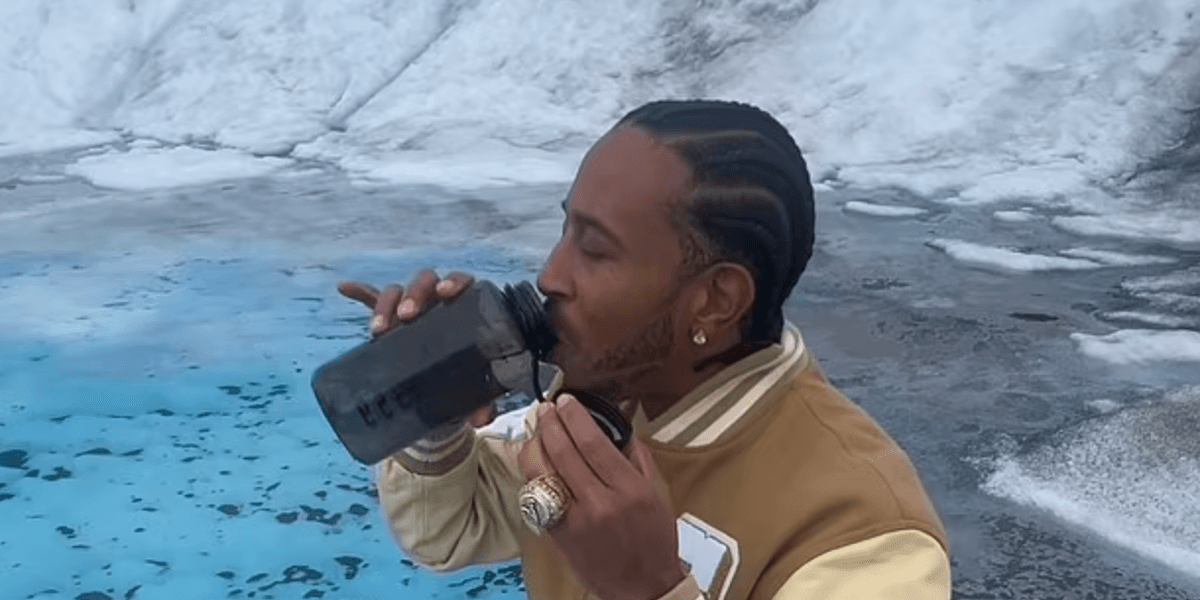 Alaska Rappari Ludacris updates concerned fans after he films himself drinking glacier ...