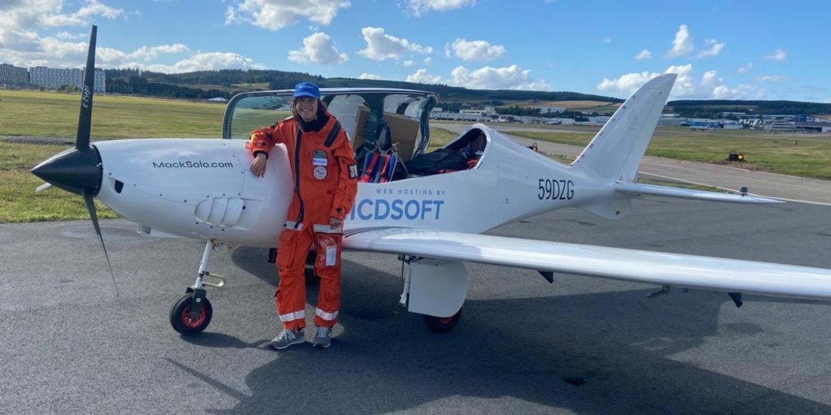 Pilot, 17, lands in UK on round the world record attempt | indy100