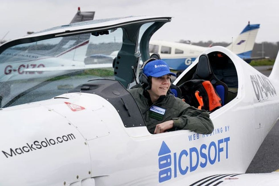 Mack Rutherford solo flight