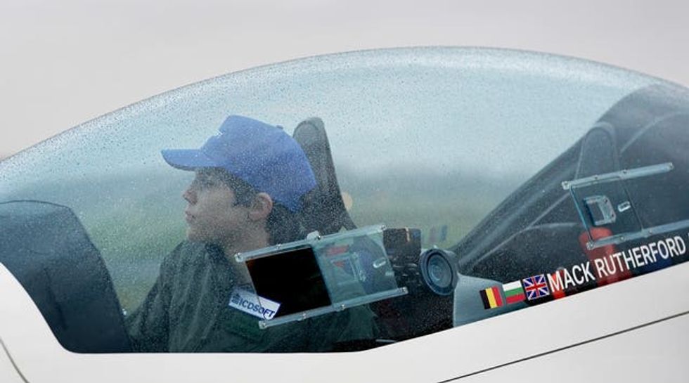 Mack Rutherford solo flight