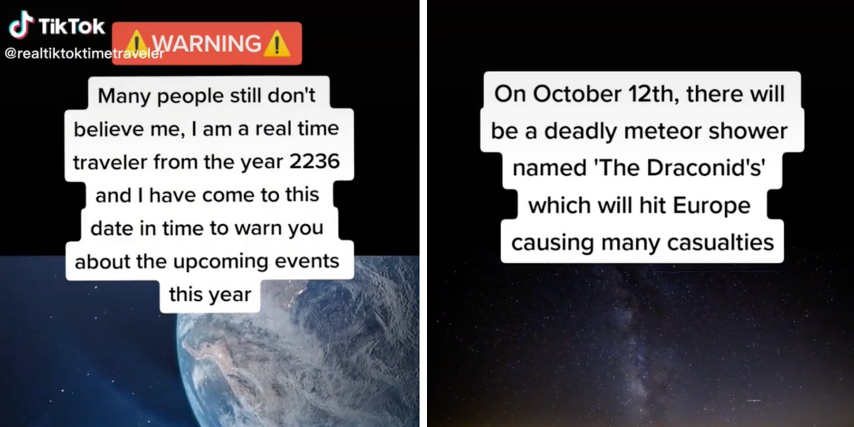 TikTok 'time traveller' claims deadly meteor shower will hit Europe