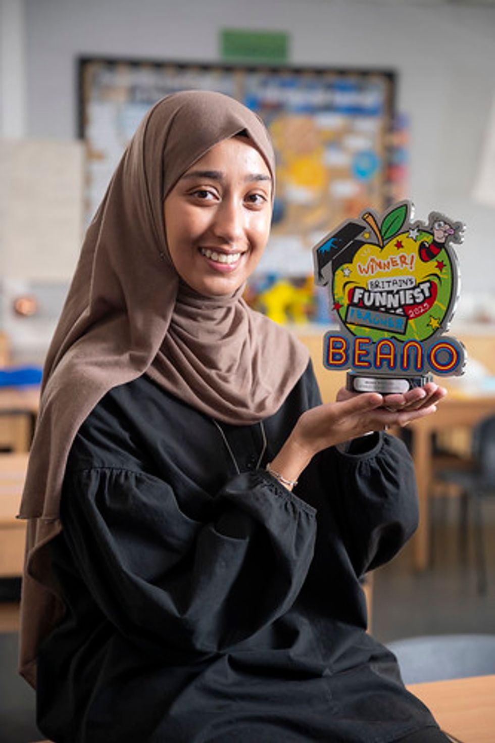 Maisha Mahfuza, was also named Britain\u2019s Funniest teacher (Beano/PA)