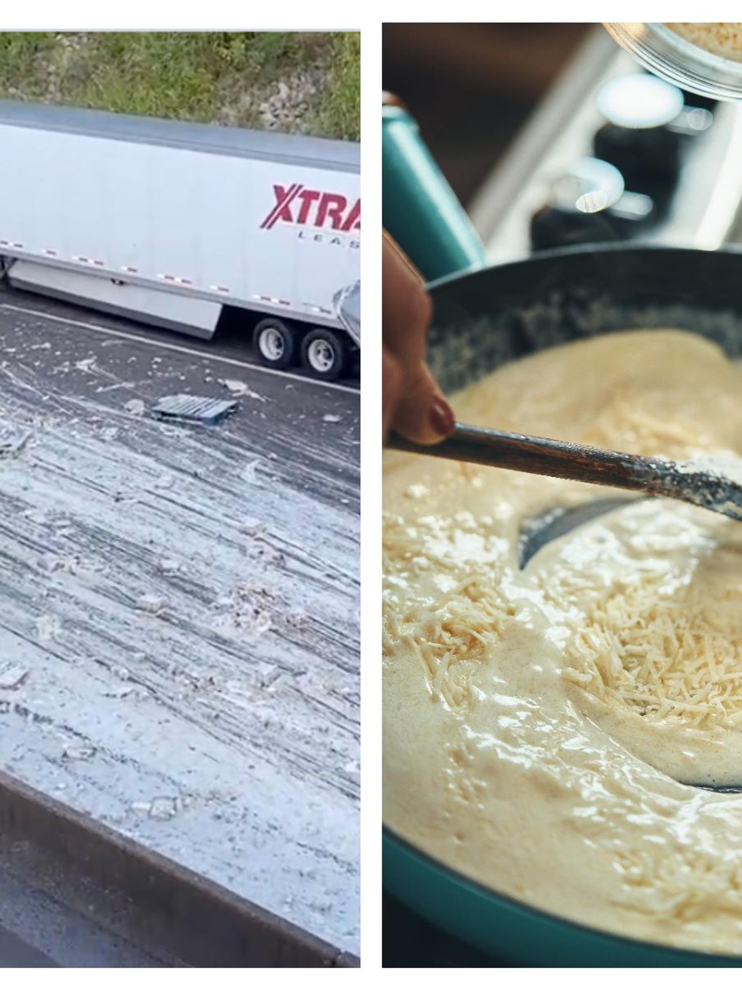 Major alfredo sauce spill on Memphis highway and people's mouths are watering