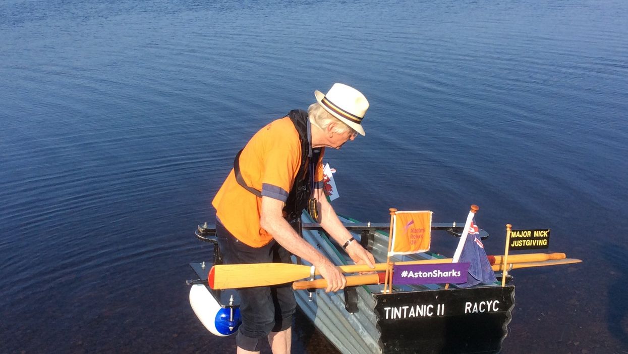 Major Mick brings his Tintanic to the Kyle of Sutherland in Scotland (Mick Stanley/PA)