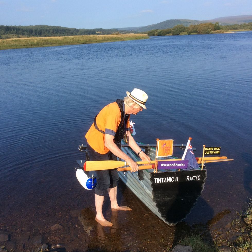 Major Mick brings his Tintanic to the Kyle of Sutherland in Scotland (Mick Stanley/PA)