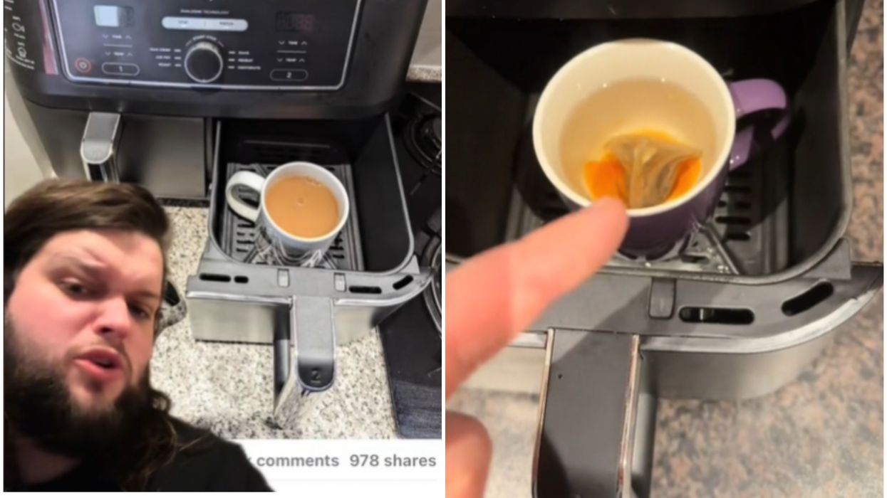 Comedian hilariously mocks cup of tea made in air fryer
