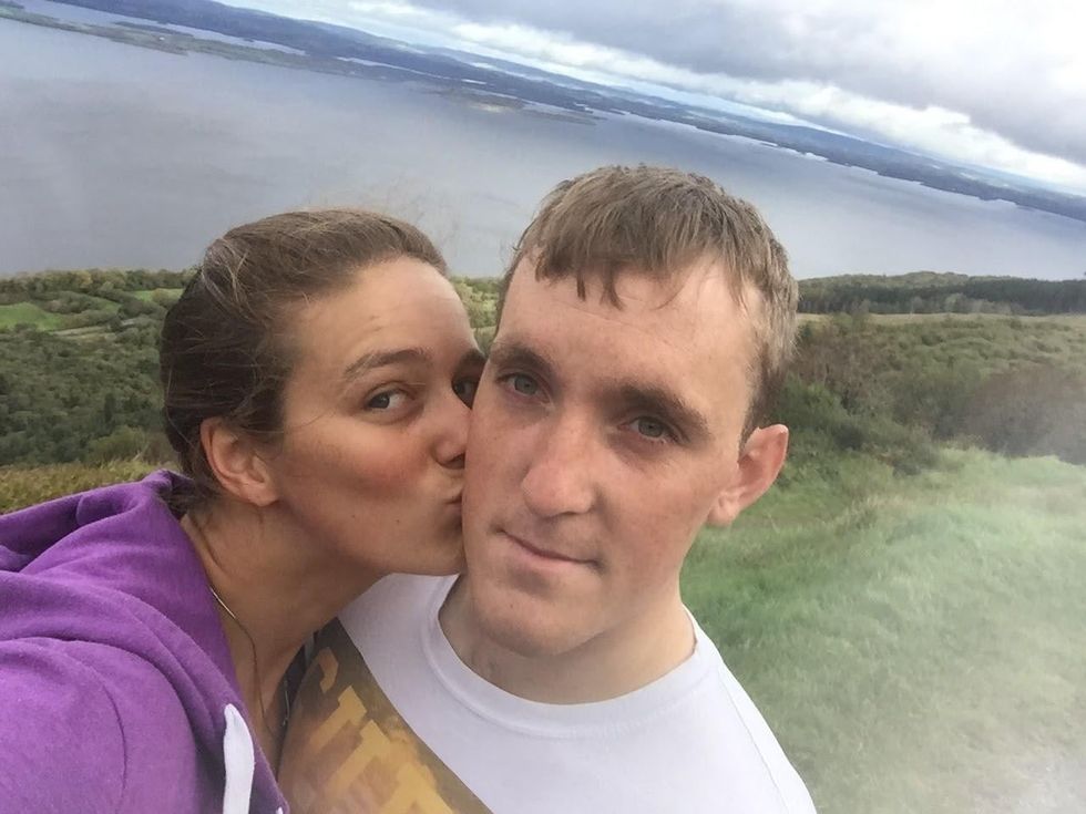 Mallory Franklin and her fiance Ciaran Lee Edwards (Ciaran Lee Edwards/PA)
